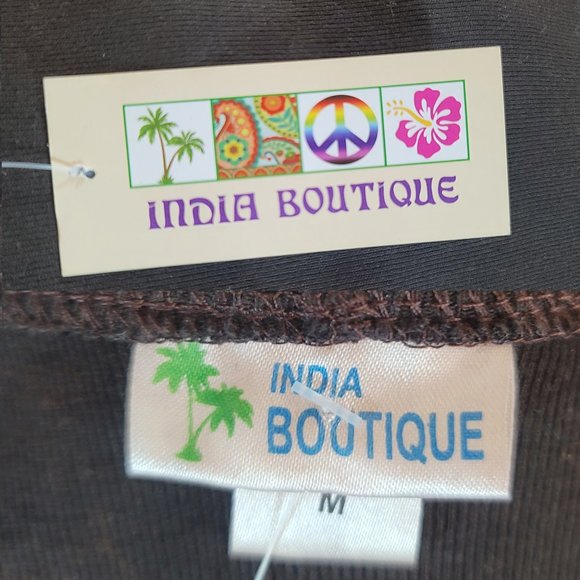 India Boutique Patchwork Multi-Colored Embroidered Zip Up Hoodie - Size … - Picture 6 of 11